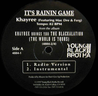 Khayree : It's Rainin Game (12")