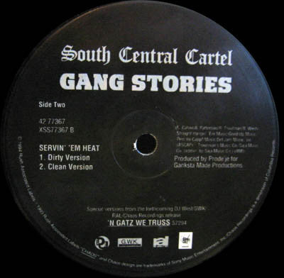 South Central Cartel : Gang Stories (12", Single)