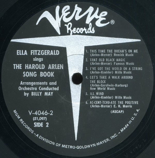 Ella Fitzgerald ~ Ella Fitzgerald Sings The Harold Arlen Song Book (Vinyl) - Djungel & Jazz