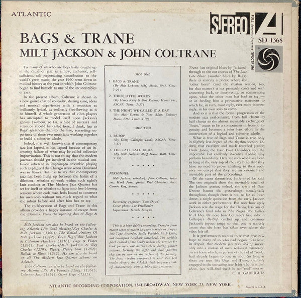 Milt Jackson & John Coltrane ~ Bags & Trane (Vinyl) - Djungel & Jazz