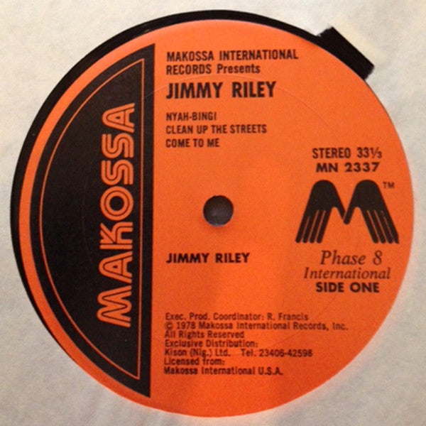 Jimmy Riley : Makossa International Records Presents Jimmy Riley (LP, Album)