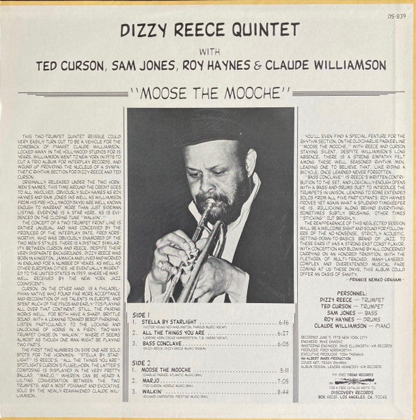 Dizzy Reece Quintet ~ Moose The Mooche (Vinyl) - Djungel & Jazz
