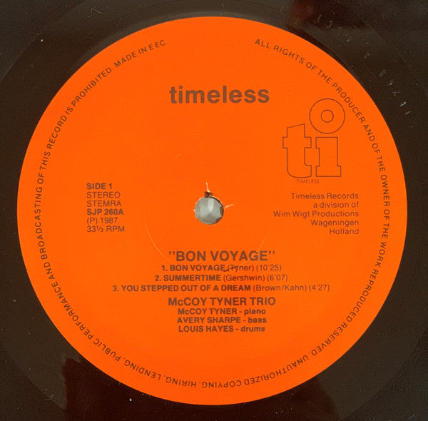 McCoy Tyner, Avery Sharpe, Louis Hayes : Bon Voyage (LP, Album)