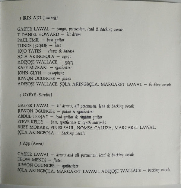 Gaspar Lawal ~ Kadara (Vinyl) - Djungel & Jazz