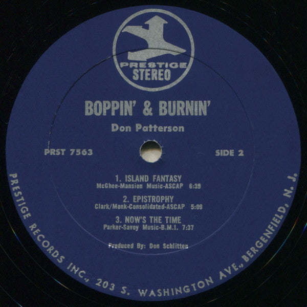 Don Patterson : Boppin' & Burnin' (LP, Album)