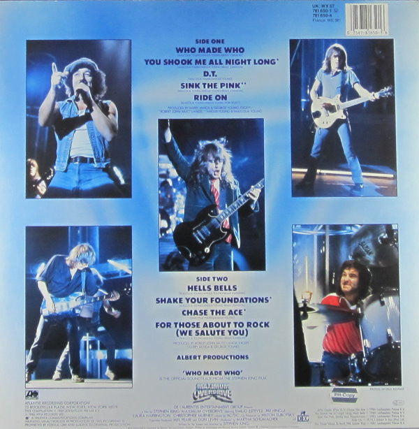 AC/DC : Who Made Who (LP, Album, Comp)
