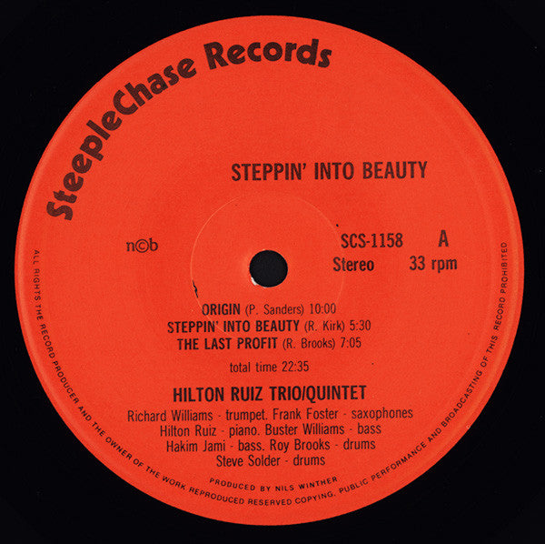 Hilton Ruiz Trio / Hilton Ruiz Quintet ~ Steppin' Into Beauty (Vinyl) - Djungel & Jazz