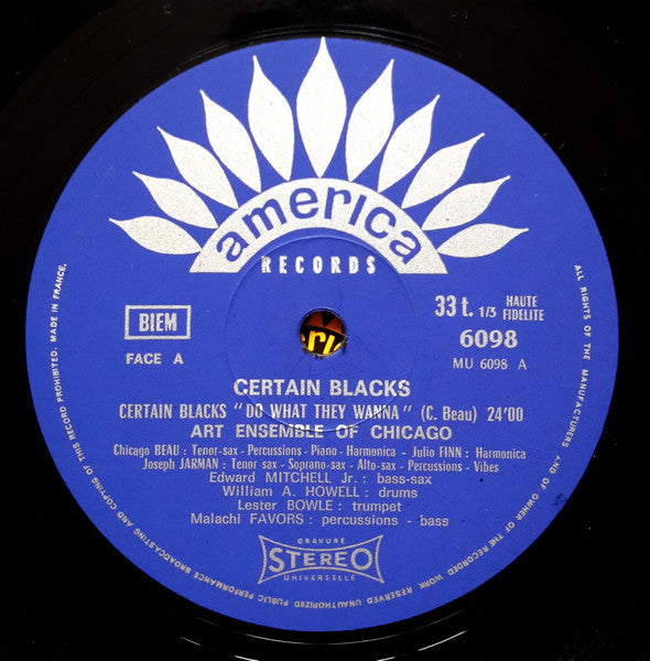 The Art Ensemble Of Chicago ~ Certain Blacks (Vinyl) - Djungel & Jazz