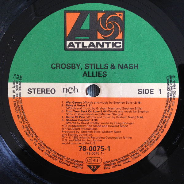 Crosby, Stills & Nash ~ Allies (Vinyl) - Djungel & Jazz