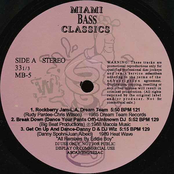 Various ~ Miami Bass Classics Vol. 5 (Vinyl) - Djungel & Jazz