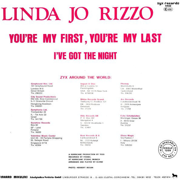 Linda Jo Rizzo ~ You're My First, You're My Last (Vinyl) - Djungel & Jazz
