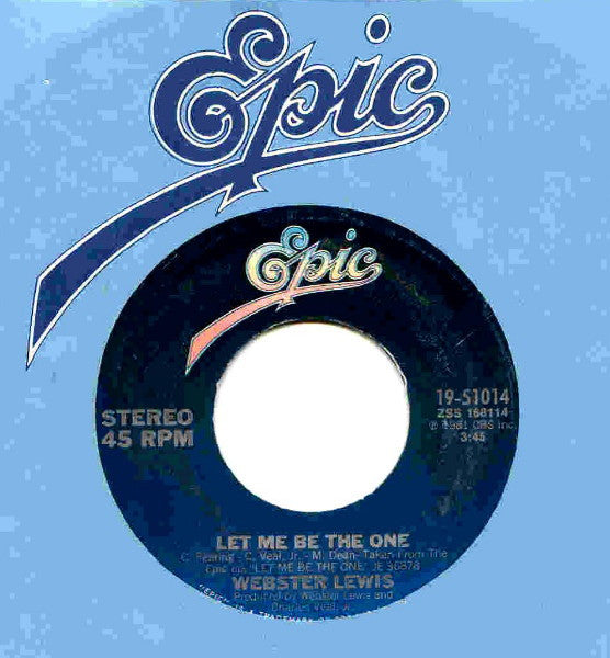 Webster Lewis : Let Me Be The One (7")