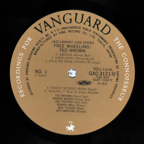 The Ted Brown Sextet Featuring Warne Marsh And Art Pepper ~ Free Wheeling (Vinyl) - Djungel & Jazz