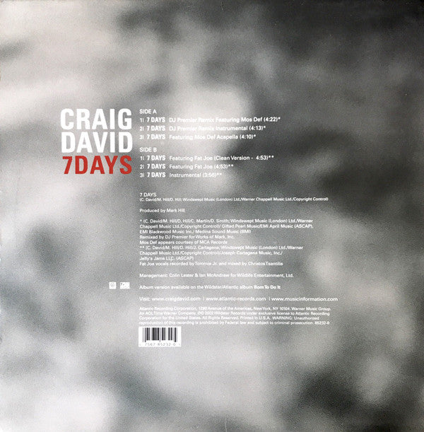 Craig David ~ 7 Days (Vinyl) - Djungel & Jazz