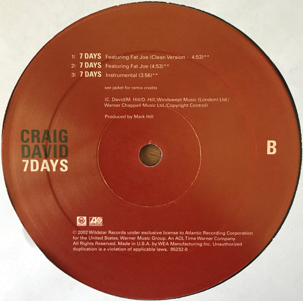 Craig David ~ 7 Days (Vinyl) - Djungel & Jazz