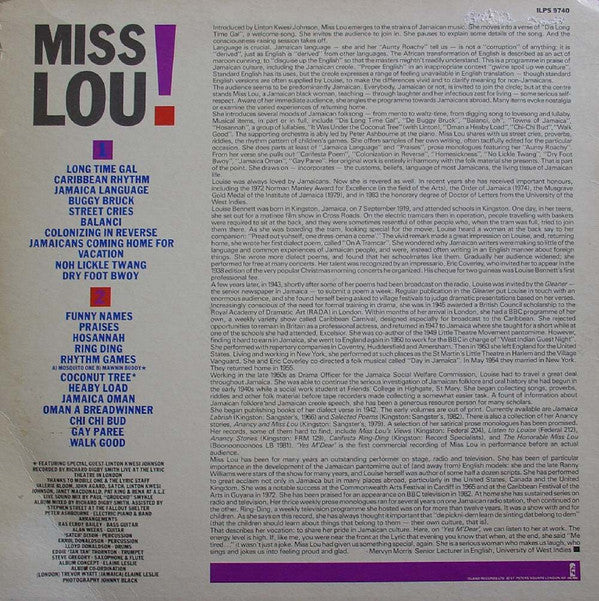 Louise Bennett : Yes M'Dear - Miss Lou Live (LP, Album)