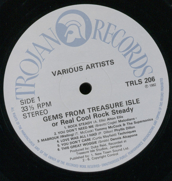 Various : Gems From Treasure Isle Or Real Cool Rock Steady (LP, Comp)