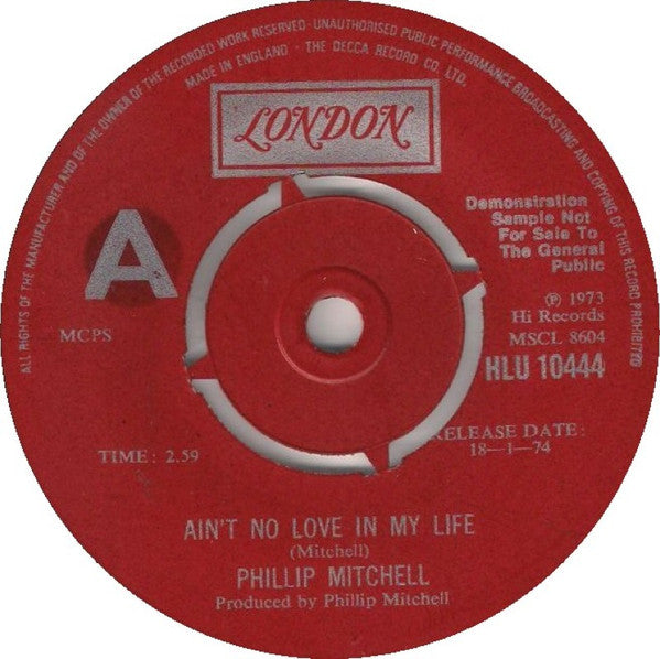 Phillip Mitchell ~ Ain't No Love In My Life / Turning Over The Ground (Vinyl) - Djungel & Jazz