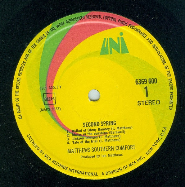 Matthews' Southern Comfort ~ Second Spring (Vinyl) - Djungel & Jazz