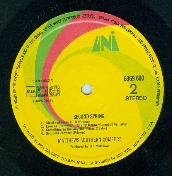 Matthews' Southern Comfort ~ Second Spring (Vinyl) - Djungel & Jazz