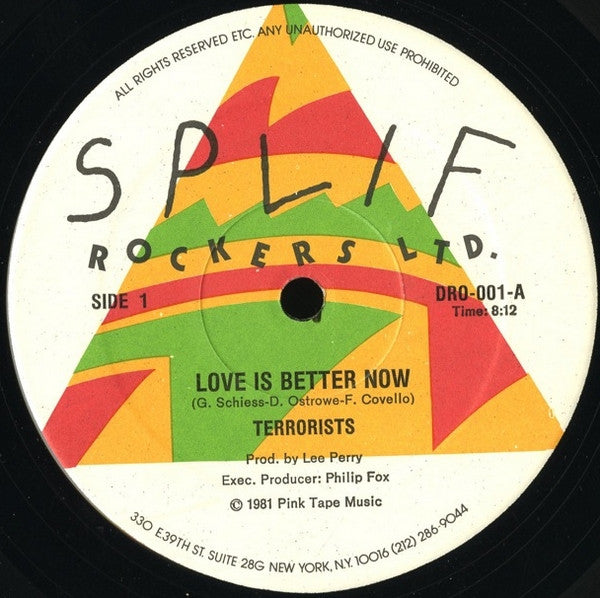Terrorists (2) And Lee "Scratch" Perry* : Love Is Better Now (12")