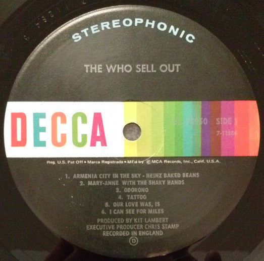 The Who : The Who Sell Out (LP, Album, RE, RP, Pin)