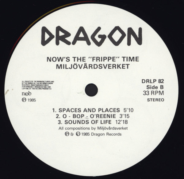 Miljövårdsverket ~ Now's The "Frippe" Time (Vinyl) - Djungel & Jazz