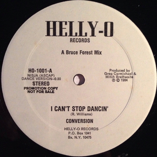 Convertion : I Can't Stop Dancin' (12", Promo)