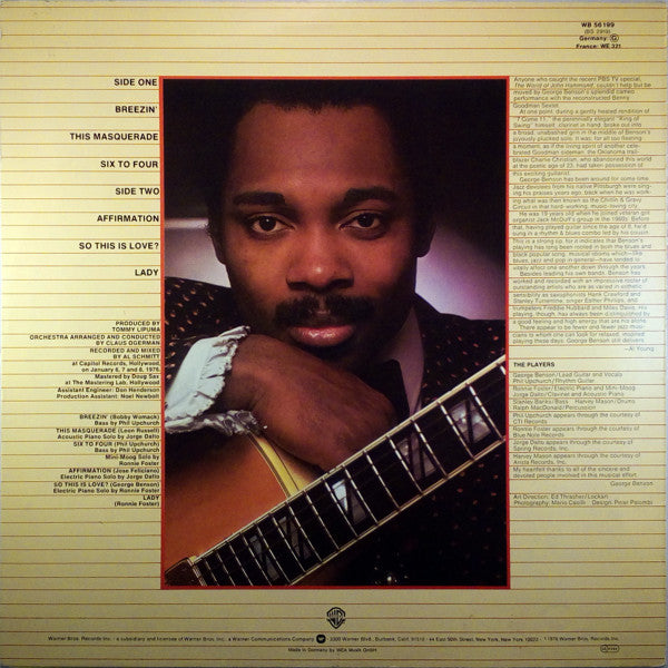 George Benson ~ Breezin' (Vinyl) - Djungel & Jazz