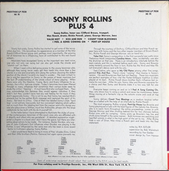 Sonny Rollins ~ Plus 4 (Vinyl) - Djungel & Jazz