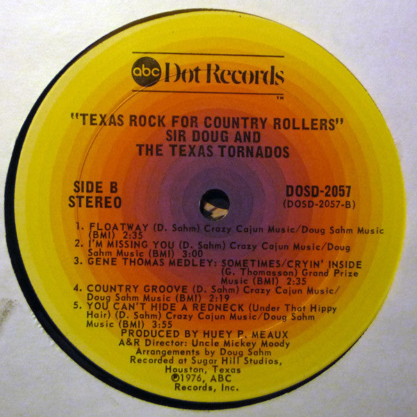 Sir Doug & The Texas Tornados ~ Texas Rock For Country Rollers (Vinyl) - Djungel & Jazz
