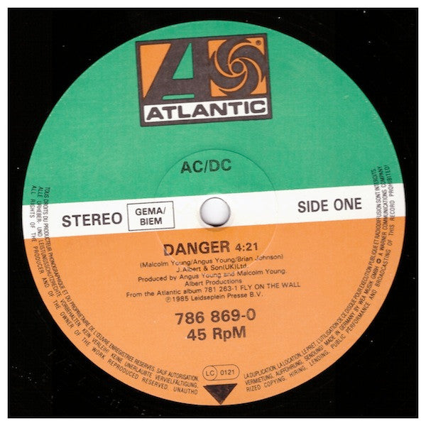 AC/DC ~ Danger (Vinyl) - Djungel & Jazz