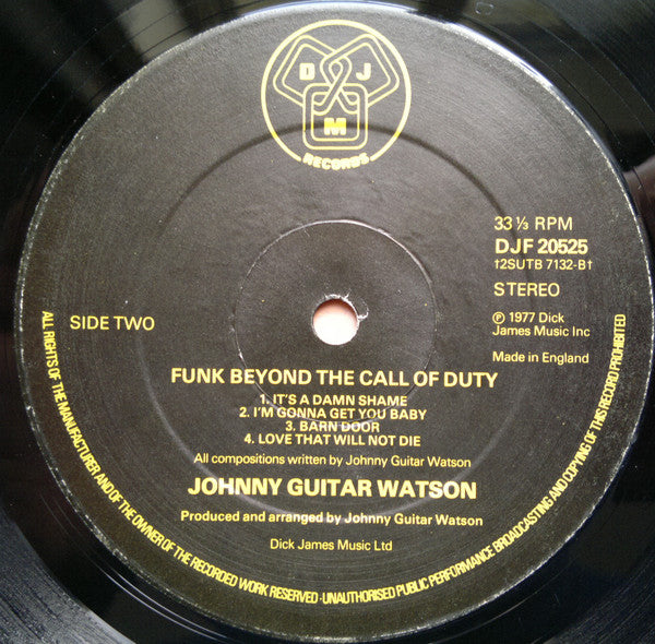 Johnny Guitar Watson ~ Funk Beyond The Call Of Duty (Vinyl) - Djungel & Jazz