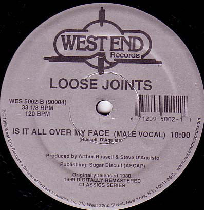Loose Joints : Is It All Over My Face (12", RE, RM)