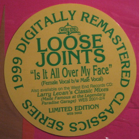 Loose Joints : Is It All Over My Face (12", RE, RM)