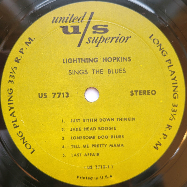 Lightning Hopkins ~ Sings The Blues (Vinyl) - Djungel & Jazz