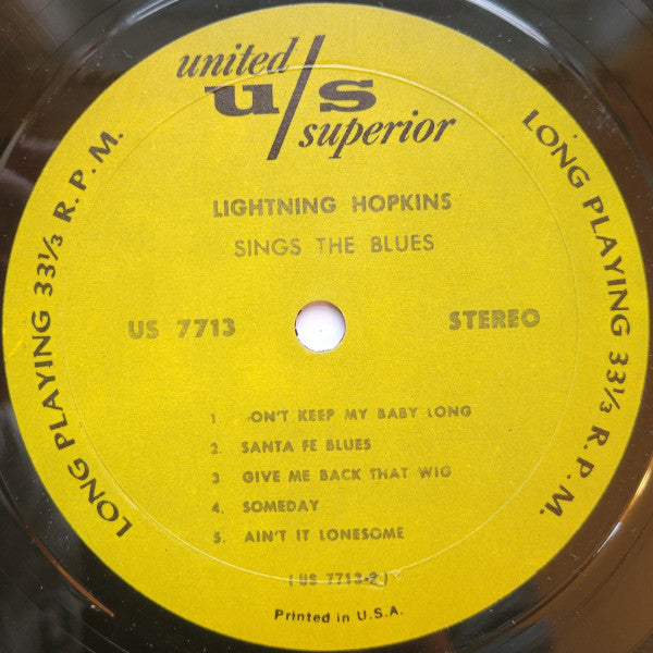 Lightning Hopkins ~ Sings The Blues (Vinyl) - Djungel & Jazz