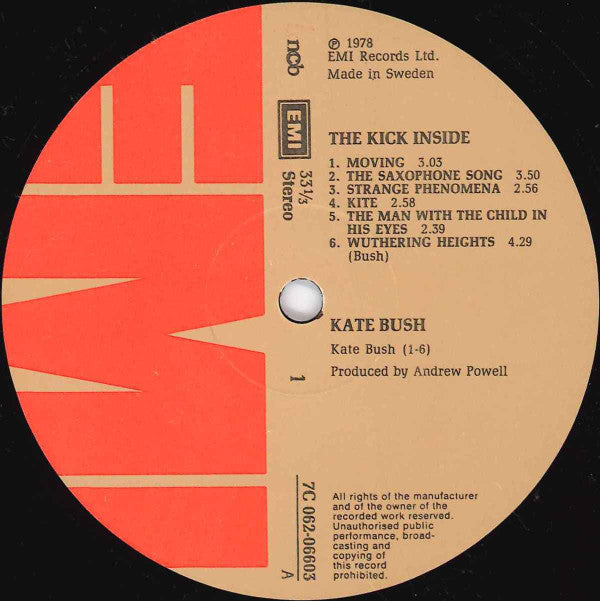Kate Bush : The Kick Inside (LP, Album, Mat)