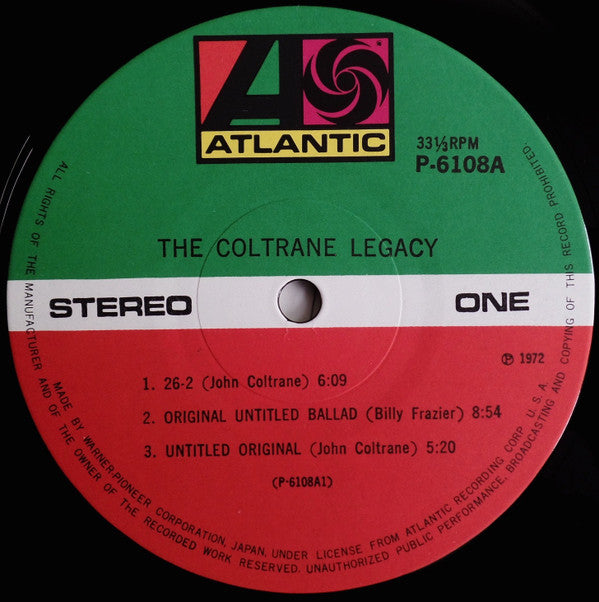 John Coltrane ~ The Coltrane Legacy (Vinyl) - Djungel & Jazz