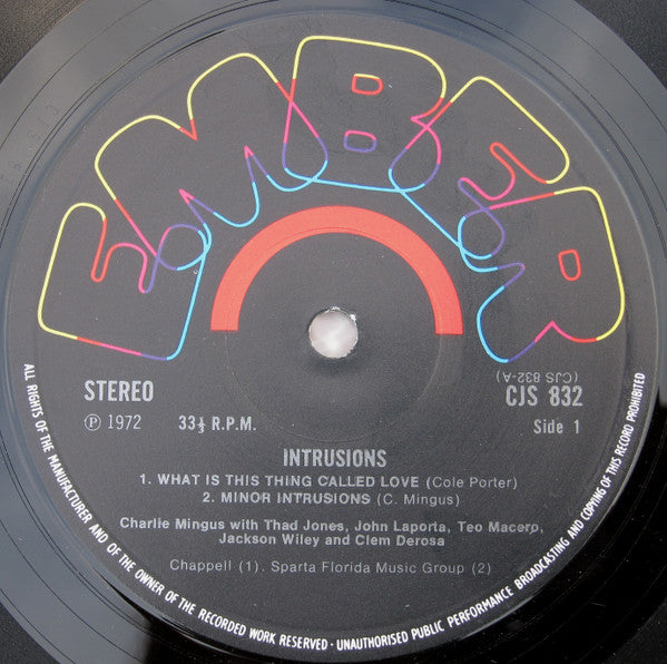 Charlie Mingus ~ Intrusions (Vinyl) - Djungel & Jazz