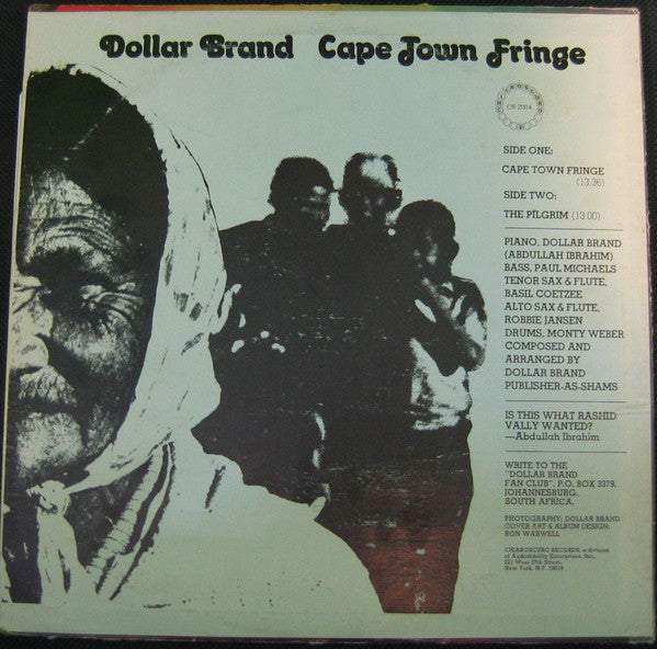 Dollar Brand : Cape Town Fringe (LP, Album)