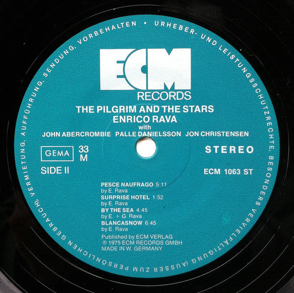 Enrico Rava ~ The Pilgrim And The Stars (Vinyl) - Djungel & Jazz