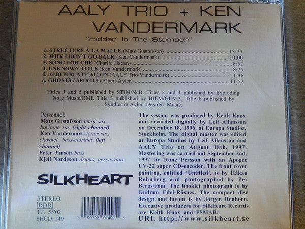 AALY Trio + Ken Vandermark ~ Hidden In The Stomach (Vinyl) - Djungel & Jazz