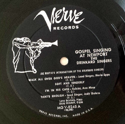 The Drinkard Singers, Back Home Choir ~ Gospel Singing At Newport (Vinyl) - Djungel & Jazz