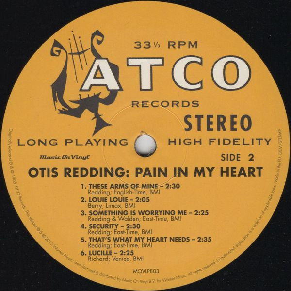 Otis Redding ~ Pain In My Heart (Vinyl) - Djungel & Jazz