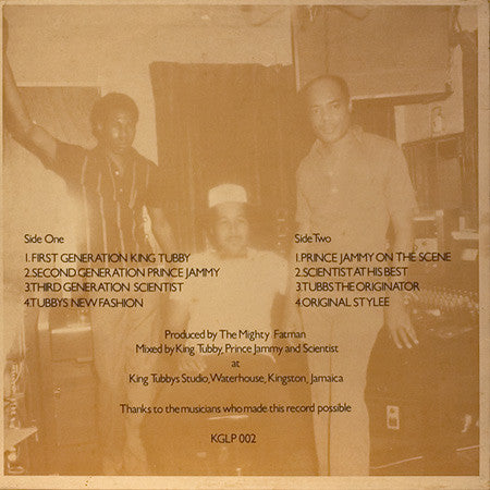 King Tubby, Prince Jammy And Scientist : First, Second And Third Generation Of Dub (LP, Album)