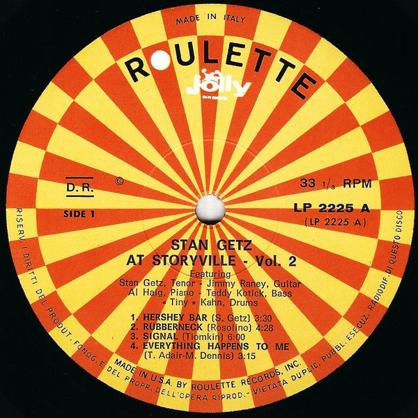 Stan Getz ~ At Storyville Volume II (Vinyl) - Djungel & Jazz