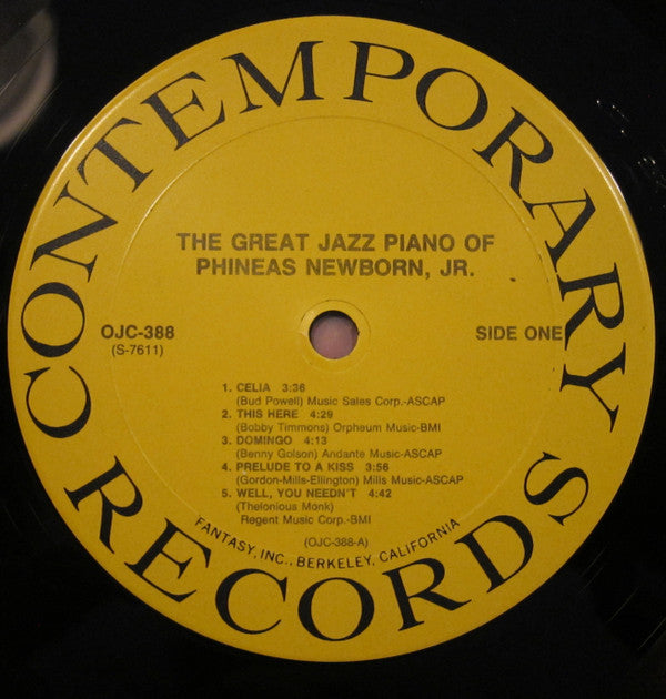 Phineas Newborn Jr. ~ The Great Jazz Piano Of Phineas Newborn Jr. (Vinyl) - Djungel & Jazz