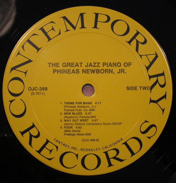 Phineas Newborn Jr. ~ The Great Jazz Piano Of Phineas Newborn Jr. (Vinyl) - Djungel & Jazz