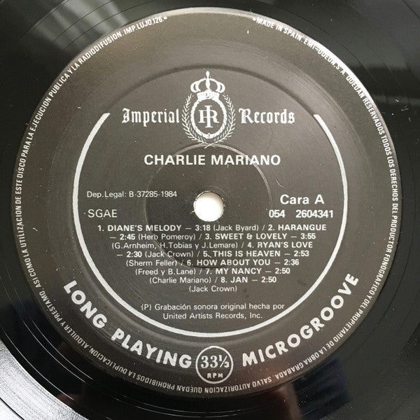 Charlie Mariano ~ Charlie Mariano With HIs Jazz Group (Vinyl) - Djungel & Jazz